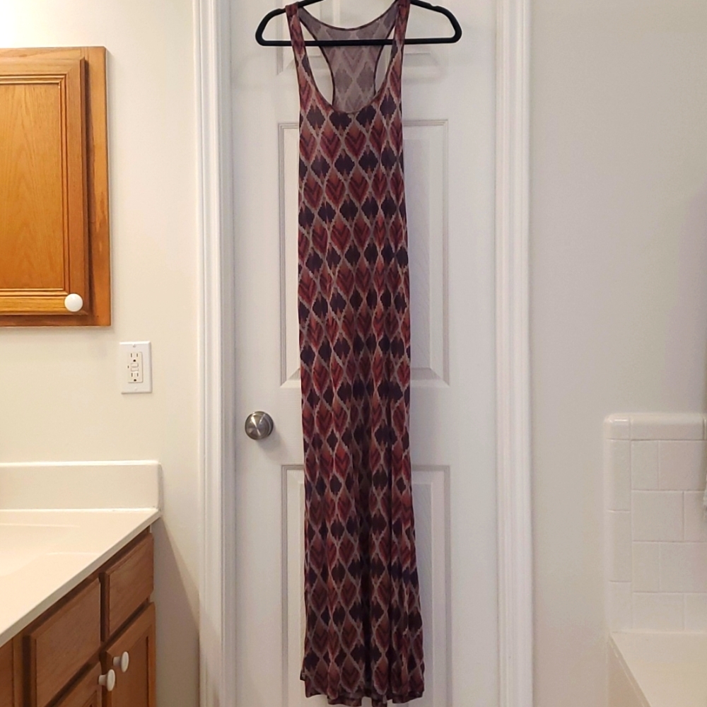 Patterned Raceback Maxi Dress - Size Small - Picture 2 of 6
